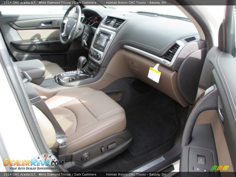 2014 GMC Acadia SLT White Diamond Tricoat / Dark Cashmere Photo #34