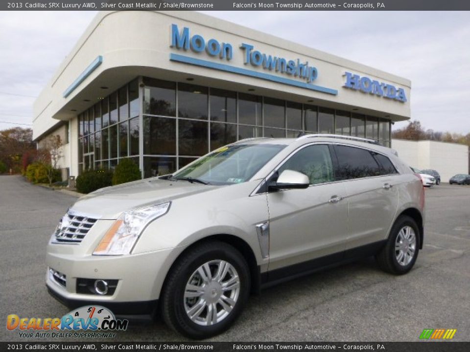 2013 Cadillac SRX Luxury AWD Silver Coast Metallic / Shale/Brownstone Photo #1