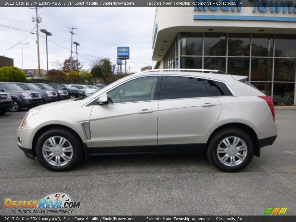 2013 Cadillac SRX Luxury AWD Silver Coast Metallic / Shale/Brownstone Photo #2
