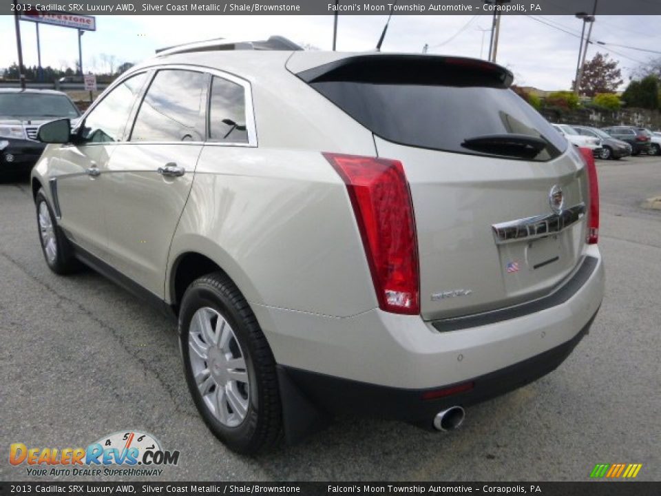 2013 Cadillac SRX Luxury AWD Silver Coast Metallic / Shale/Brownstone Photo #3