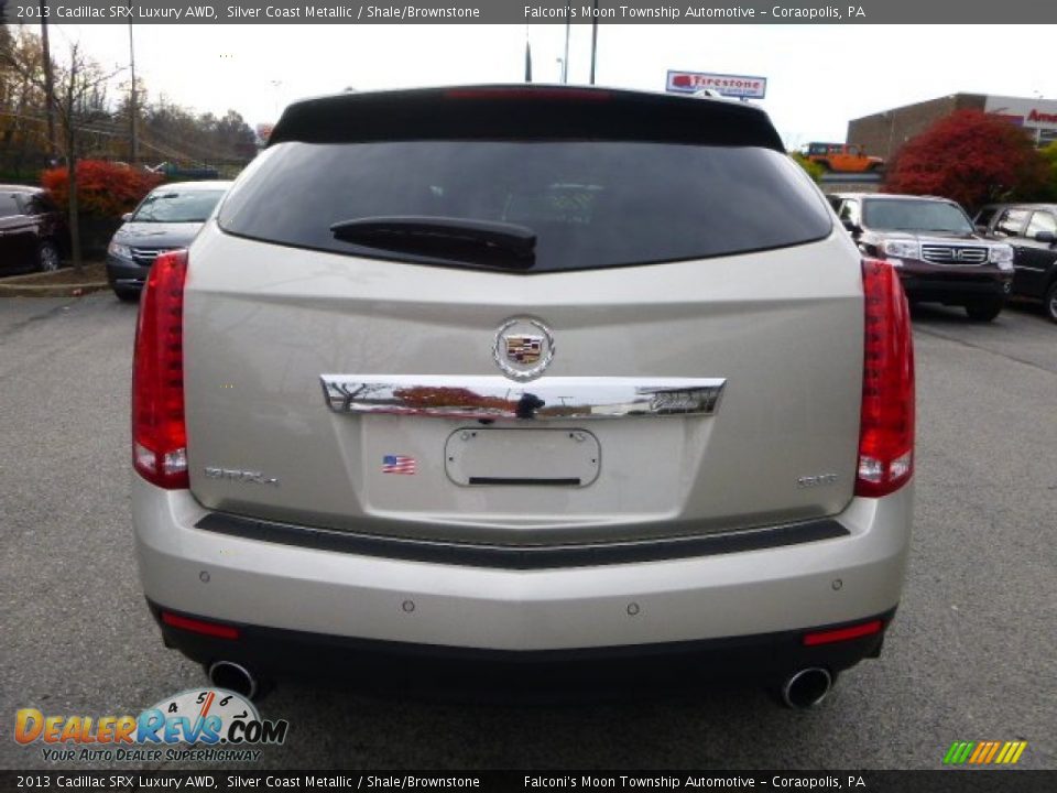 2013 Cadillac SRX Luxury AWD Silver Coast Metallic / Shale/Brownstone Photo #4