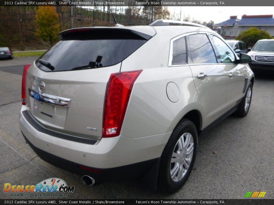 2013 Cadillac SRX Luxury AWD Silver Coast Metallic / Shale/Brownstone Photo #5