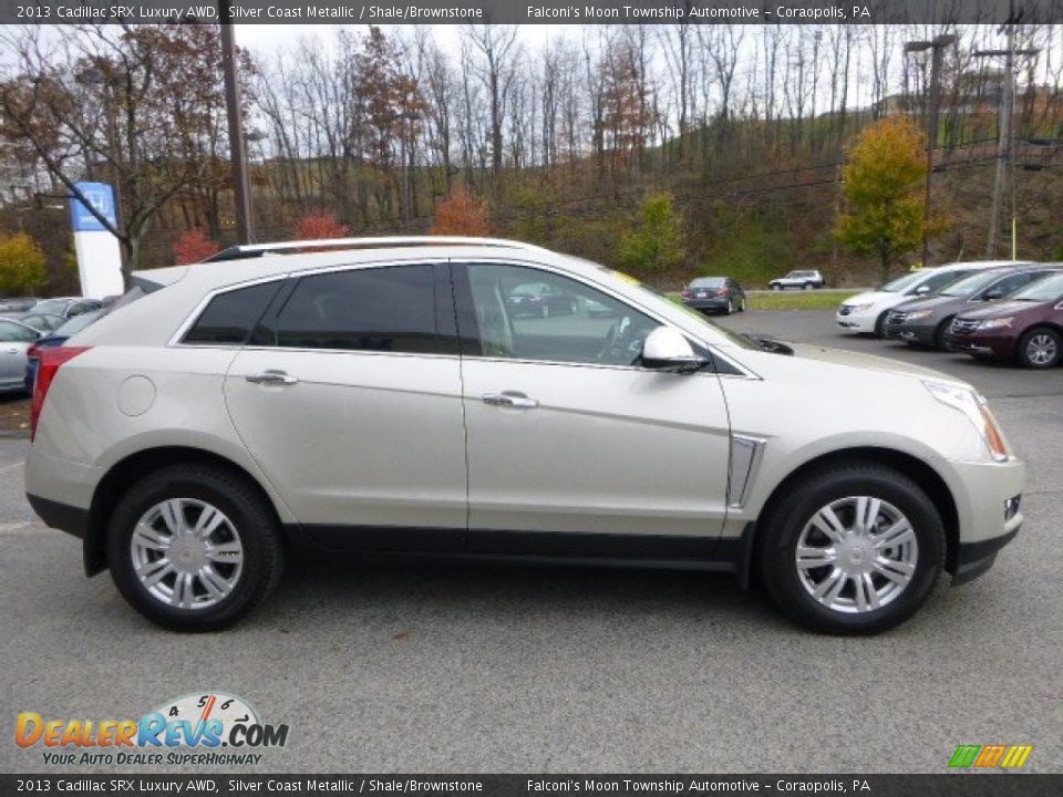 2013 Cadillac SRX Luxury AWD Silver Coast Metallic / Shale/Brownstone Photo #6