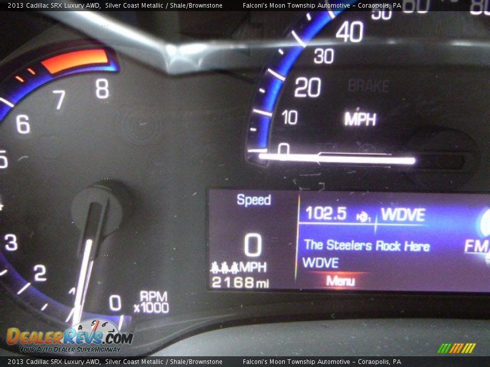 2013 Cadillac SRX Luxury AWD Silver Coast Metallic / Shale/Brownstone Photo #24