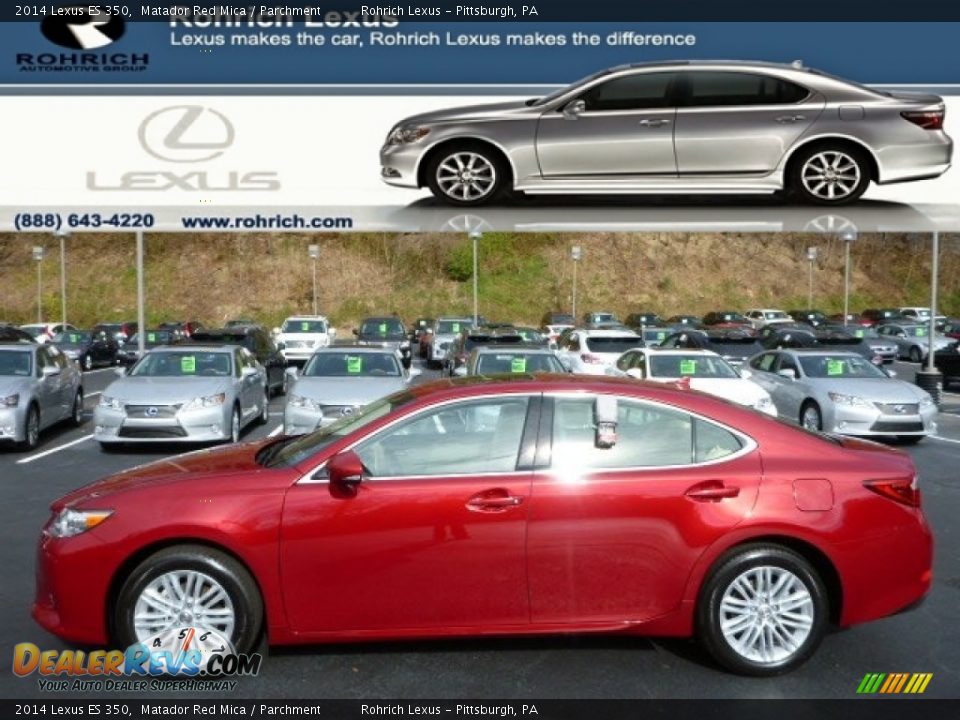 2014 Lexus ES 350 Matador Red Mica / Parchment Photo #1