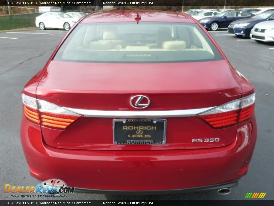 2014 Lexus ES 350 Matador Red Mica / Parchment Photo #3