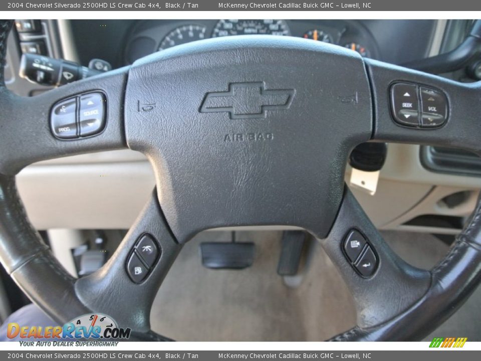 2004 Chevrolet Silverado 2500HD LS Crew Cab 4x4 Black / Tan Photo #15