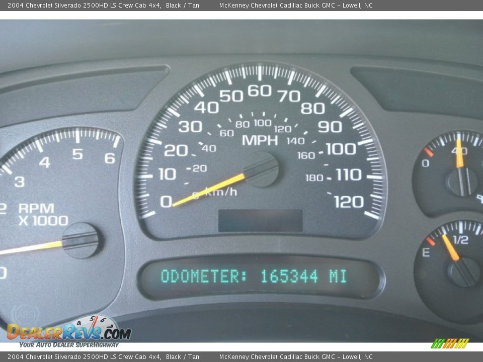 2004 Chevrolet Silverado 2500HD LS Crew Cab 4x4 Black / Tan Photo #16