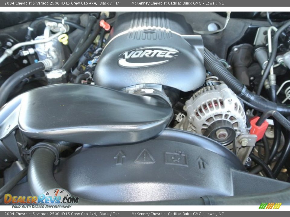 2004 Chevrolet Silverado 2500HD LS Crew Cab 4x4 Black / Tan Photo #24