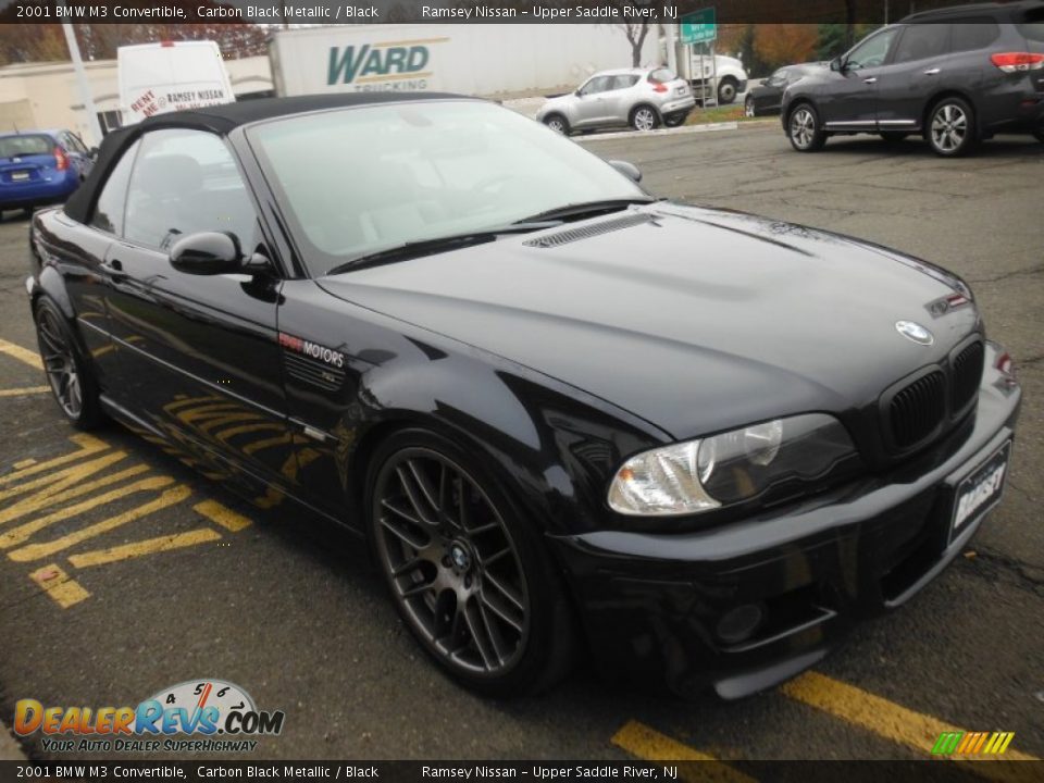 2001 BMW M3 Convertible Carbon Black Metallic / Black Photo #6