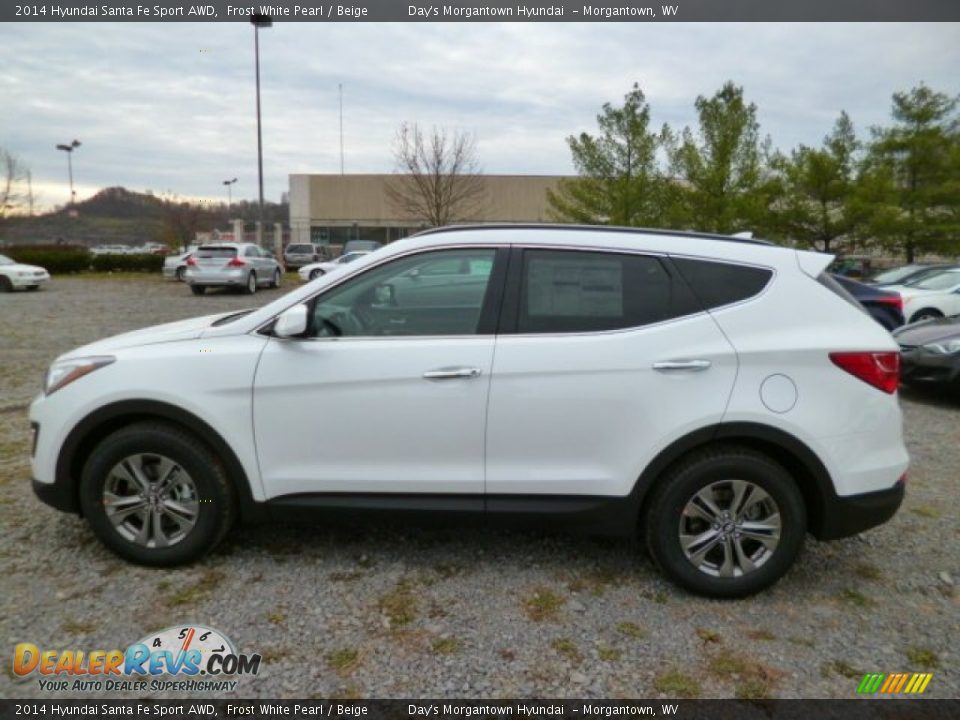 2014 Hyundai Santa Fe Sport AWD Frost White Pearl / Beige Photo #4