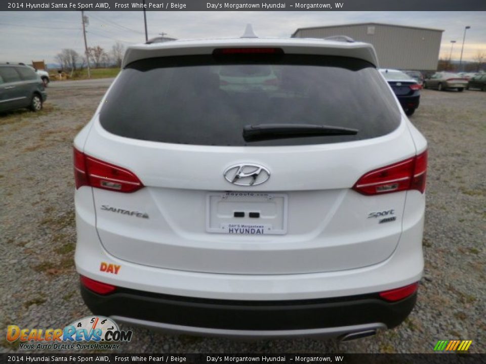 2014 Hyundai Santa Fe Sport AWD Frost White Pearl / Beige Photo #6