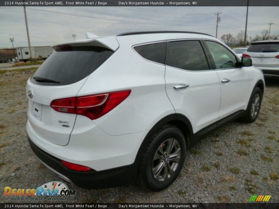 2014 Hyundai Santa Fe Sport AWD Frost White Pearl / Beige Photo #7