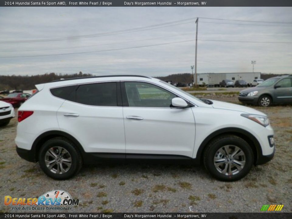 2014 Hyundai Santa Fe Sport AWD Frost White Pearl / Beige Photo #8