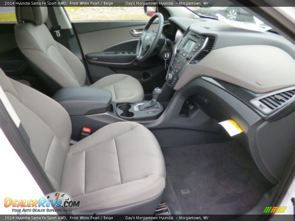 2014 Hyundai Santa Fe Sport AWD Frost White Pearl / Beige Photo #10