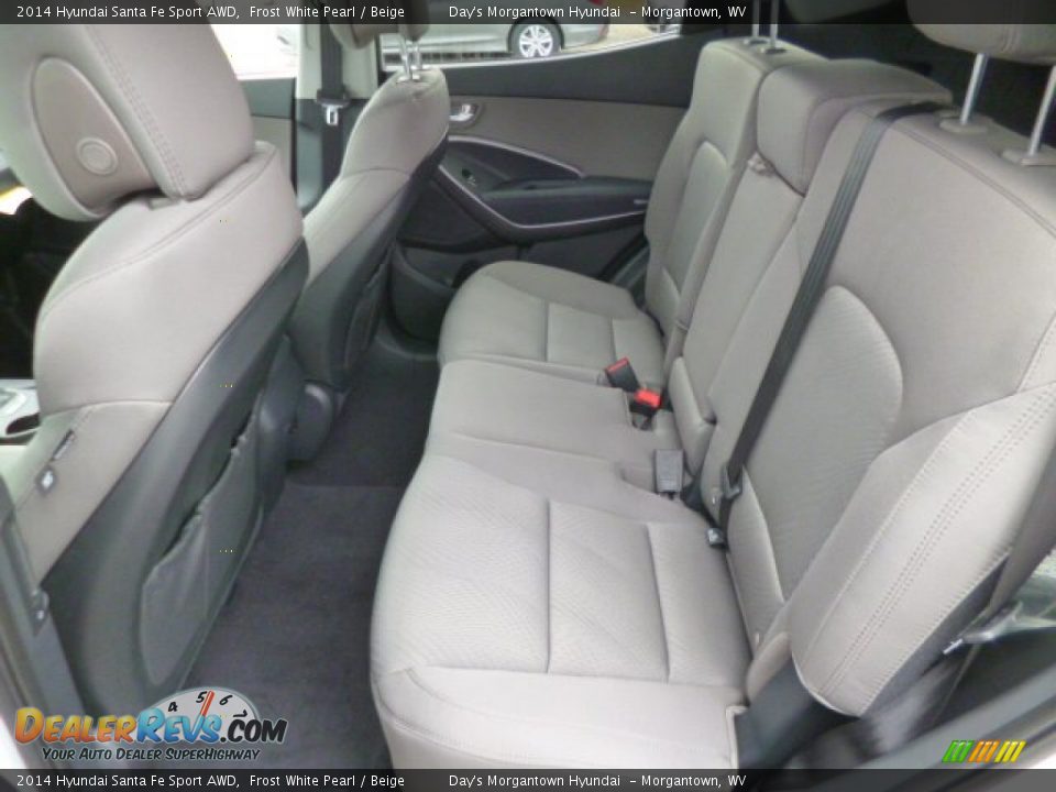 2014 Hyundai Santa Fe Sport AWD Frost White Pearl / Beige Photo #13
