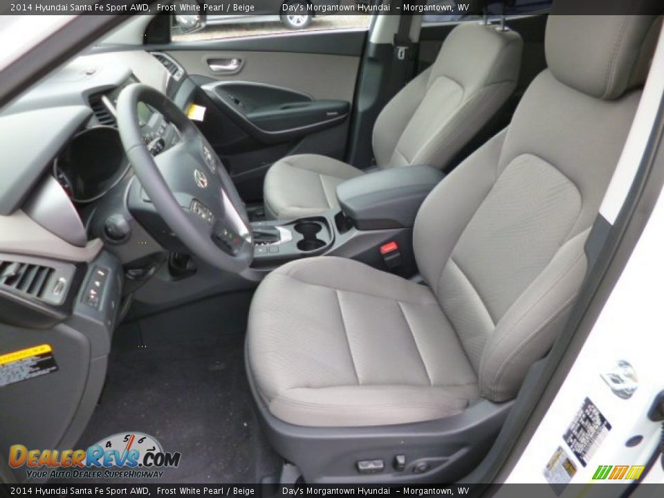2014 Hyundai Santa Fe Sport AWD Frost White Pearl / Beige Photo #15