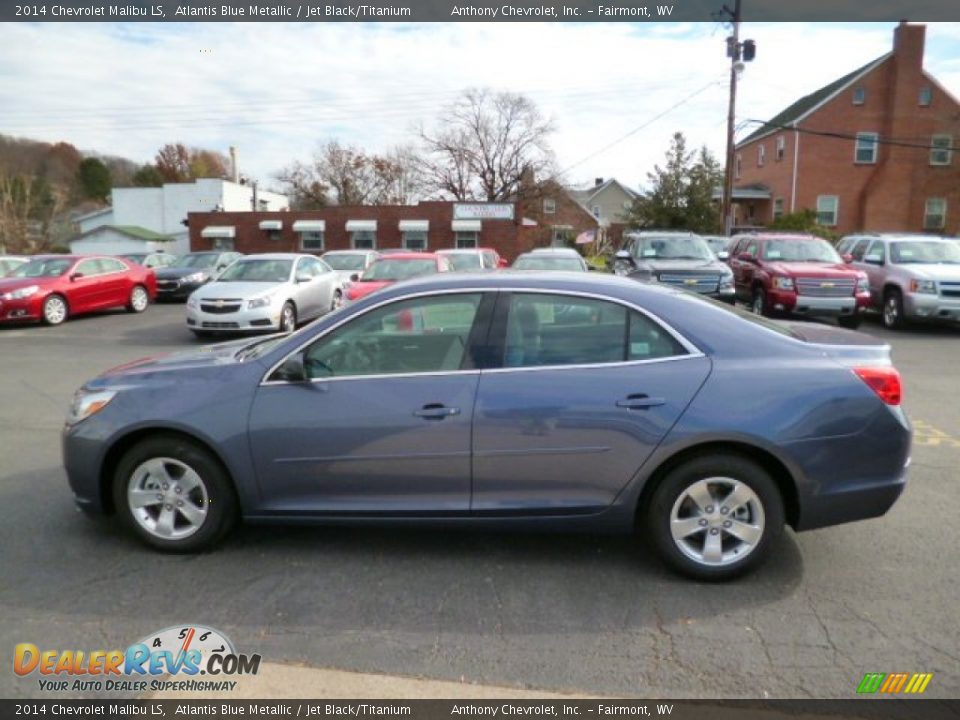 2014 Chevrolet Malibu LS Atlantis Blue Metallic / Jet Black/Titanium Photo #4