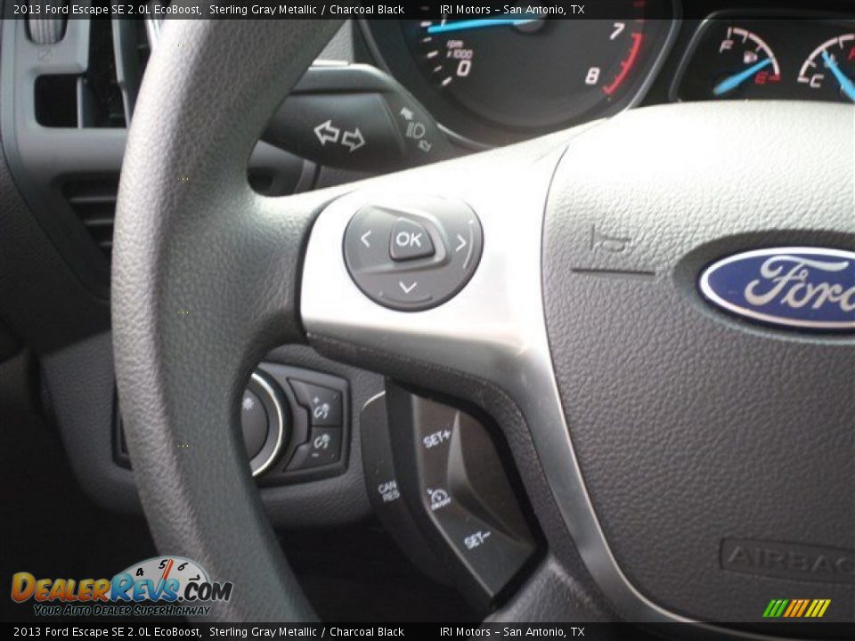 2013 Ford Escape SE 2.0L EcoBoost Sterling Gray Metallic / Charcoal Black Photo #17