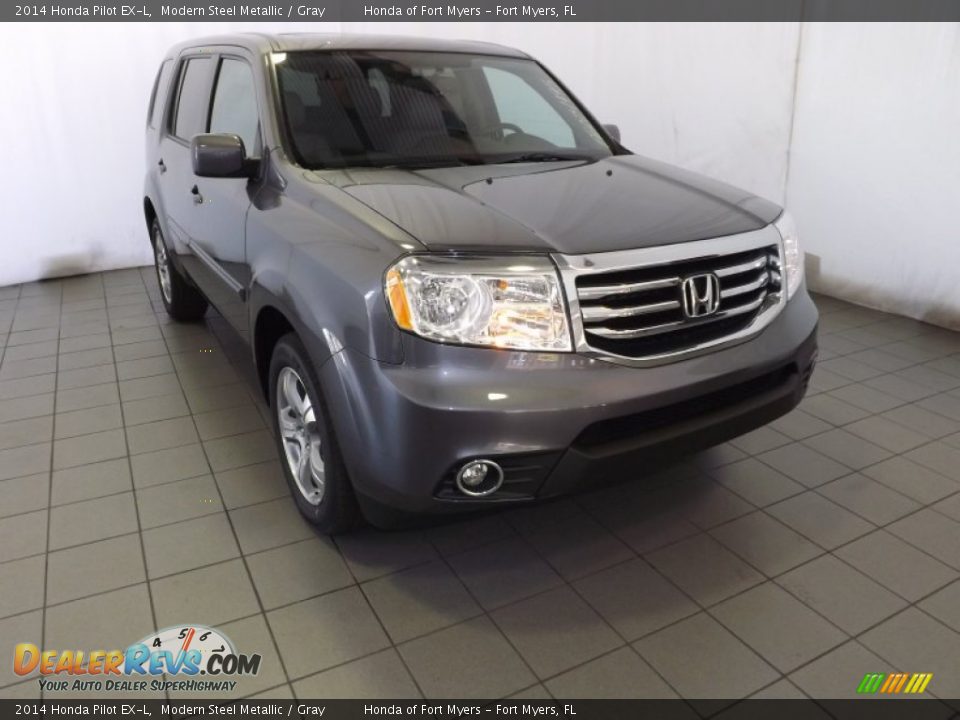 2014 Honda Pilot EX-L Modern Steel Metallic / Gray Photo #1