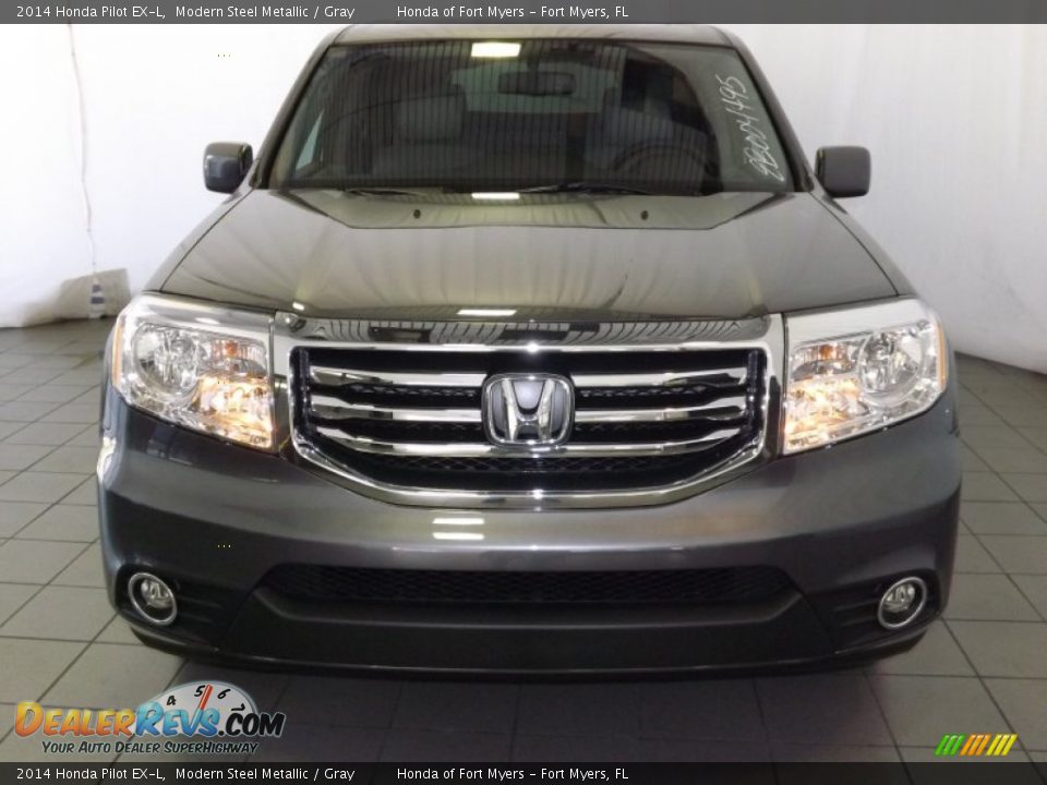 2014 Honda Pilot EX-L Modern Steel Metallic / Gray Photo #2