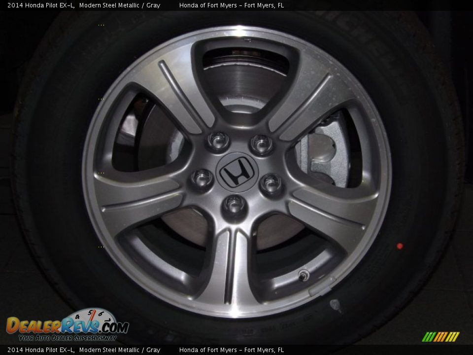 2014 Honda Pilot EX-L Modern Steel Metallic / Gray Photo #3