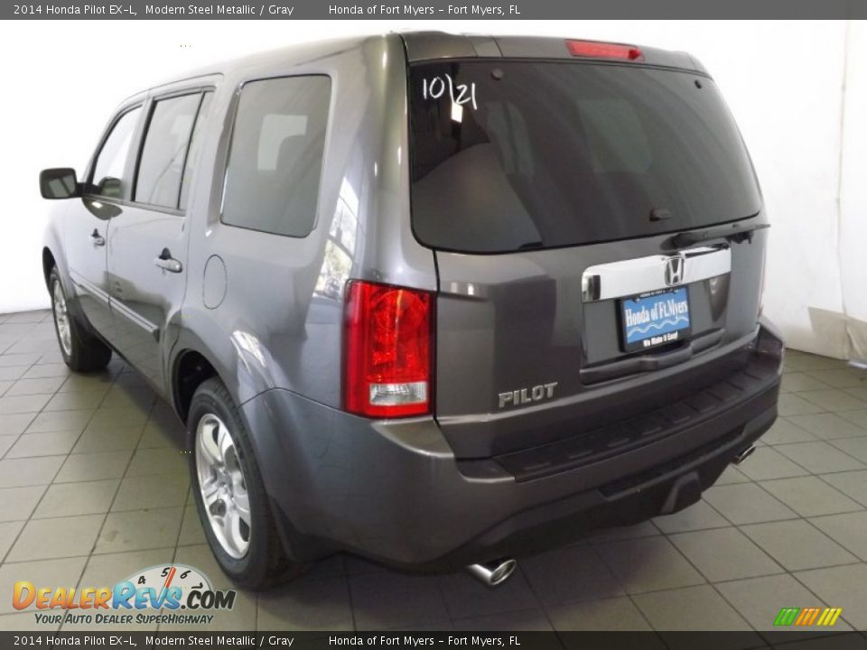 2014 Honda Pilot EX-L Modern Steel Metallic / Gray Photo #6