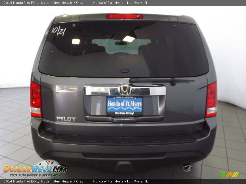 2014 Honda Pilot EX-L Modern Steel Metallic / Gray Photo #7