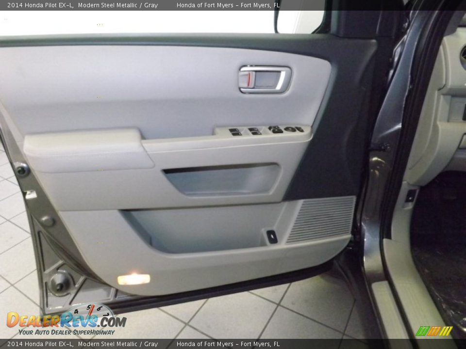 2014 Honda Pilot EX-L Modern Steel Metallic / Gray Photo #9