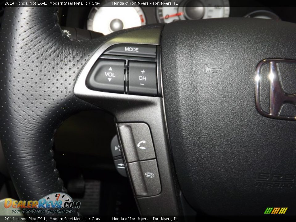 2014 Honda Pilot EX-L Modern Steel Metallic / Gray Photo #22