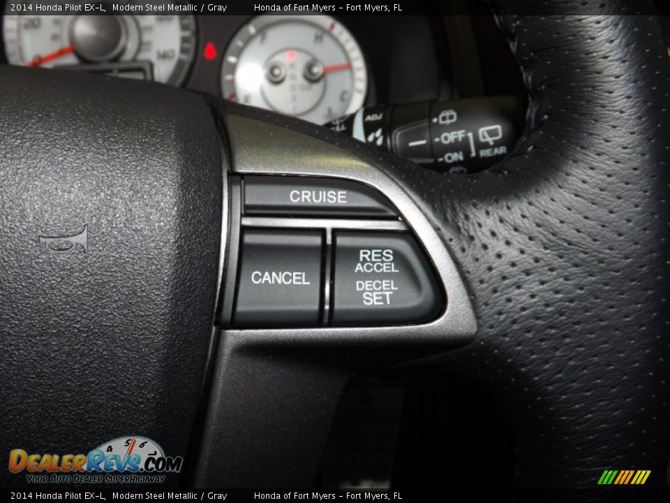 2014 Honda Pilot EX-L Modern Steel Metallic / Gray Photo #23