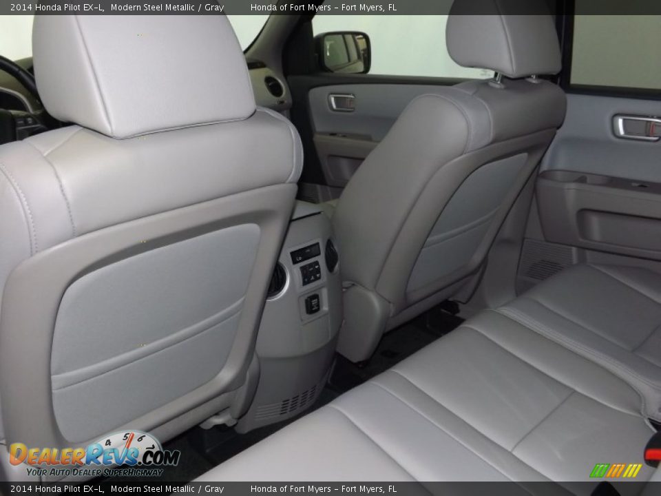 2014 Honda Pilot EX-L Modern Steel Metallic / Gray Photo #25