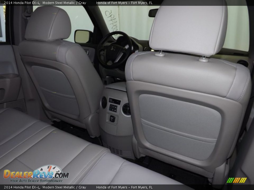 2014 Honda Pilot EX-L Modern Steel Metallic / Gray Photo #29