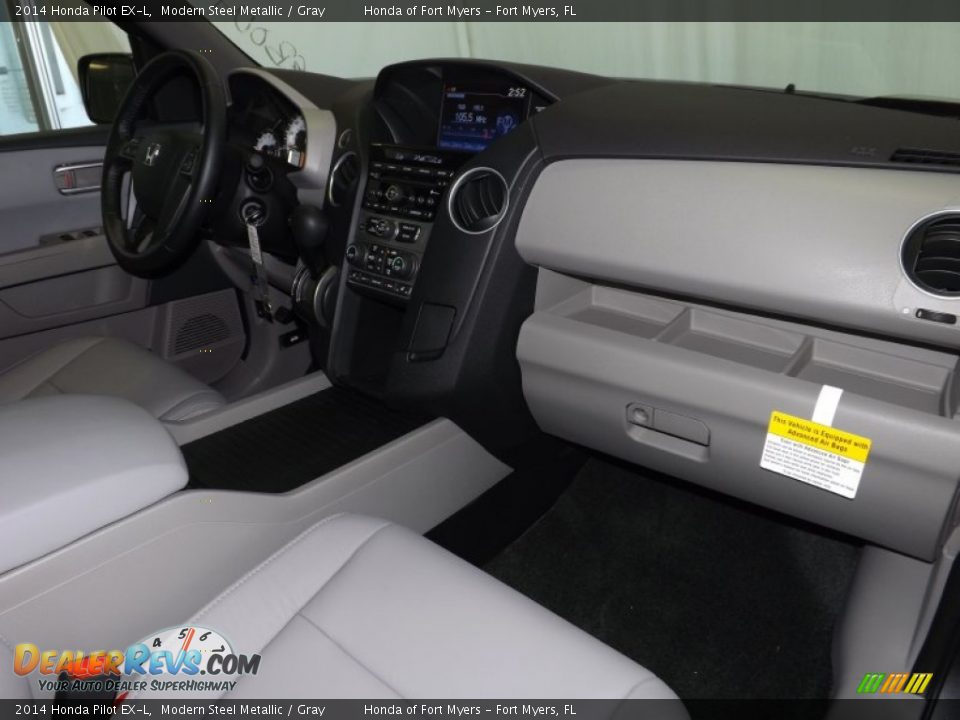 2014 Honda Pilot EX-L Modern Steel Metallic / Gray Photo #31