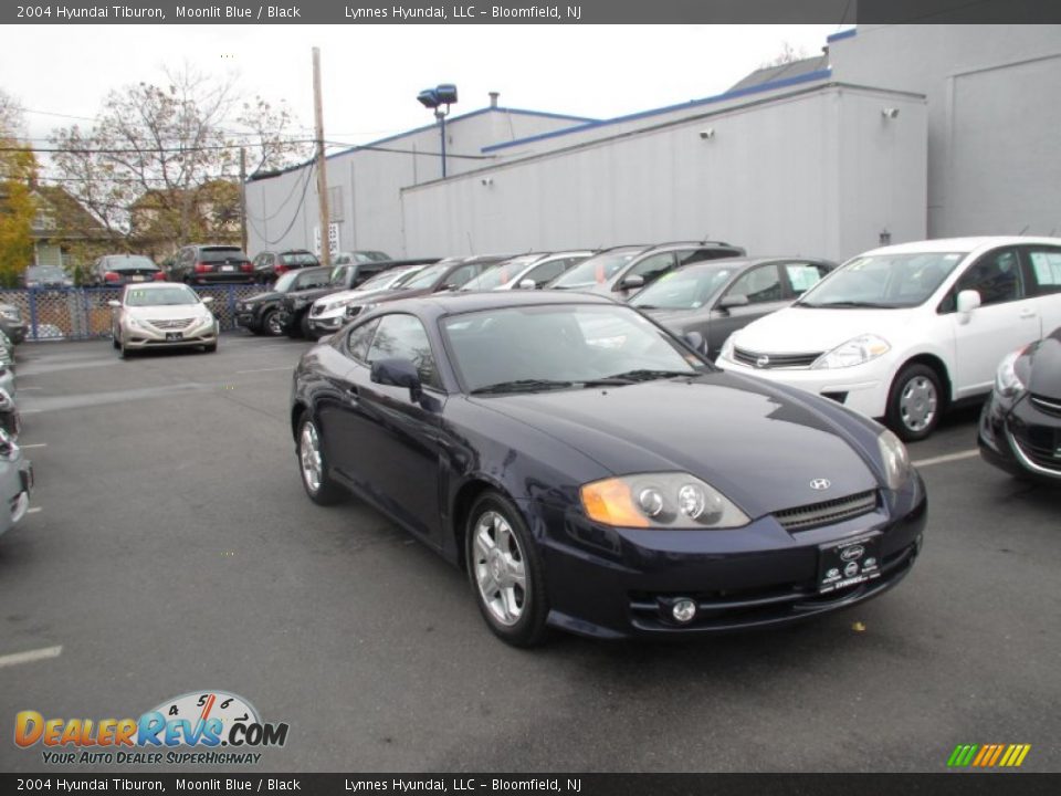 2004 Hyundai Tiburon Moonlit Blue / Black Photo #2