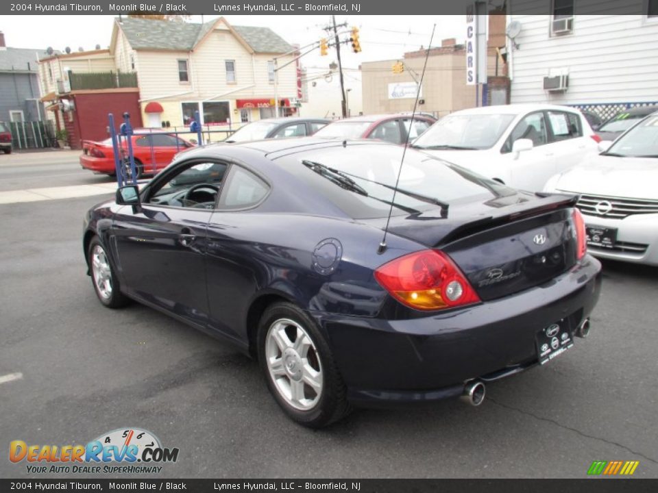 2004 Hyundai Tiburon Moonlit Blue / Black Photo #6