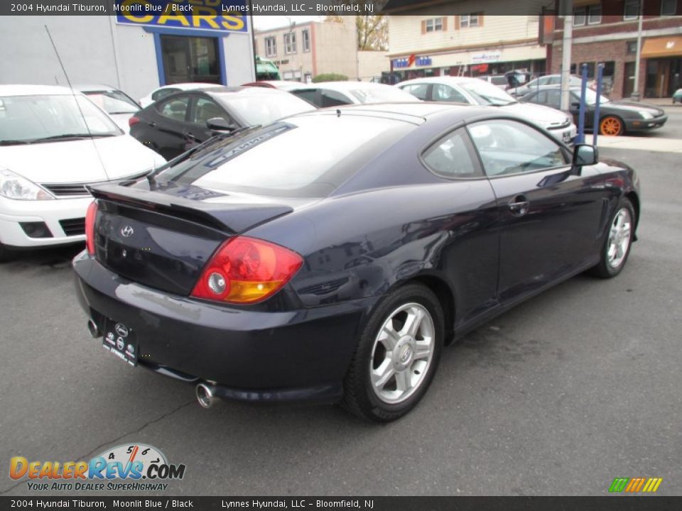 2004 Hyundai Tiburon Moonlit Blue / Black Photo #7