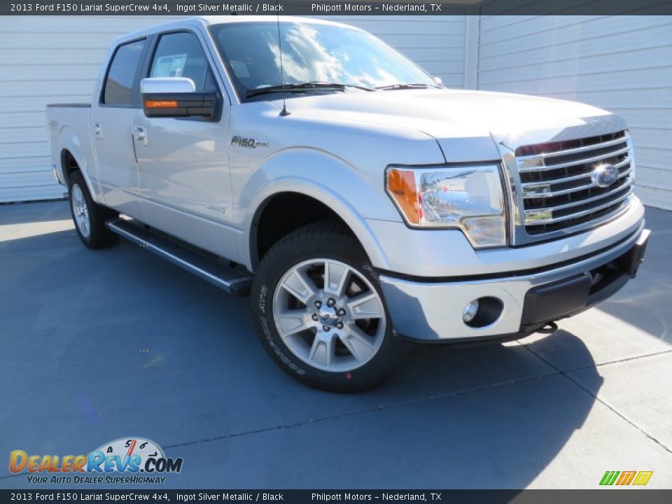 2013 Ford F150 Lariat SuperCrew 4x4 Ingot Silver Metallic / Black Photo #1