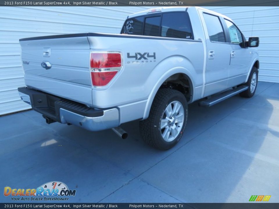 2013 Ford F150 Lariat SuperCrew 4x4 Ingot Silver Metallic / Black Photo #4