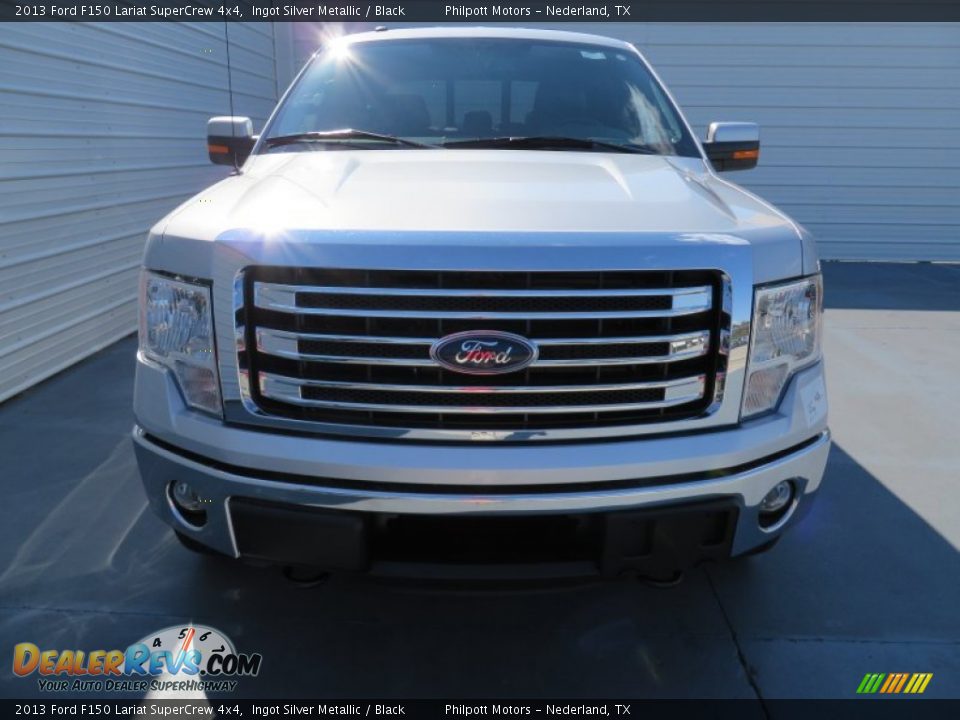 2013 Ford F150 Lariat SuperCrew 4x4 Ingot Silver Metallic / Black Photo #8