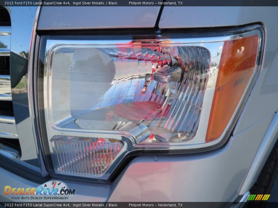 2013 Ford F150 Lariat SuperCrew 4x4 Ingot Silver Metallic / Black Photo #9