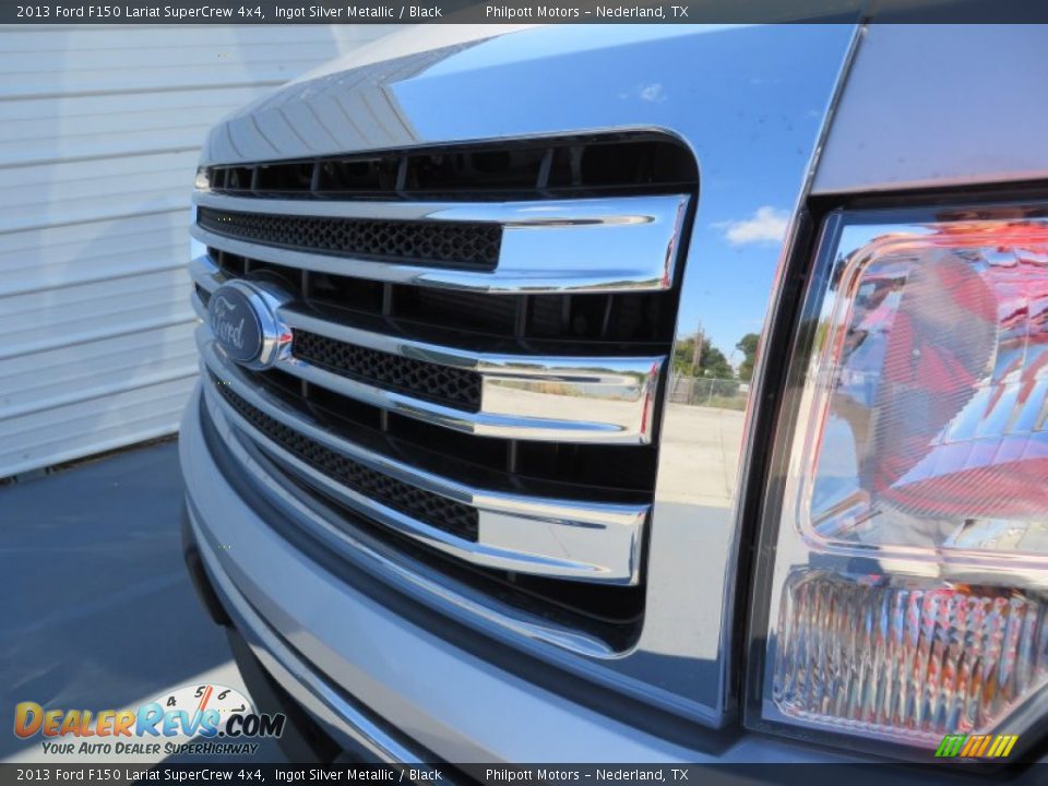2013 Ford F150 Lariat SuperCrew 4x4 Ingot Silver Metallic / Black Photo #11