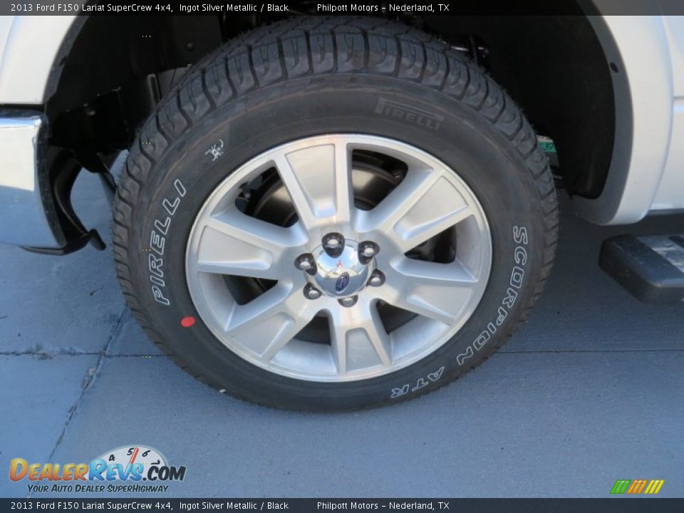 2013 Ford F150 Lariat SuperCrew 4x4 Ingot Silver Metallic / Black Photo #12