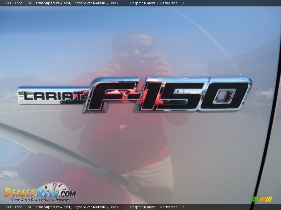 2013 Ford F150 Lariat SuperCrew 4x4 Ingot Silver Metallic / Black Photo #14