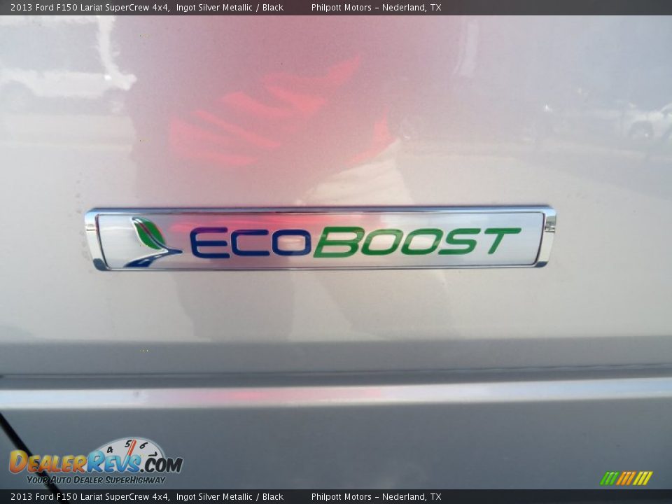 2013 Ford F150 Lariat SuperCrew 4x4 Ingot Silver Metallic / Black Photo #15
