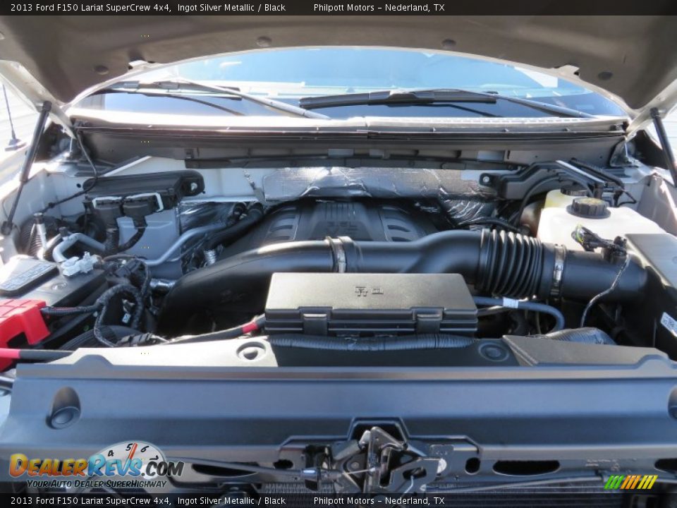 2013 Ford F150 Lariat SuperCrew 4x4 Ingot Silver Metallic / Black Photo #21