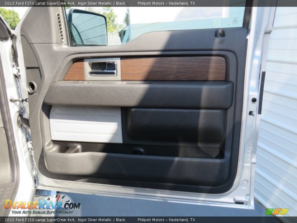 2013 Ford F150 Lariat SuperCrew 4x4 Ingot Silver Metallic / Black Photo #22
