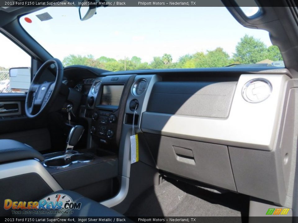 2013 Ford F150 Lariat SuperCrew 4x4 Ingot Silver Metallic / Black Photo #23