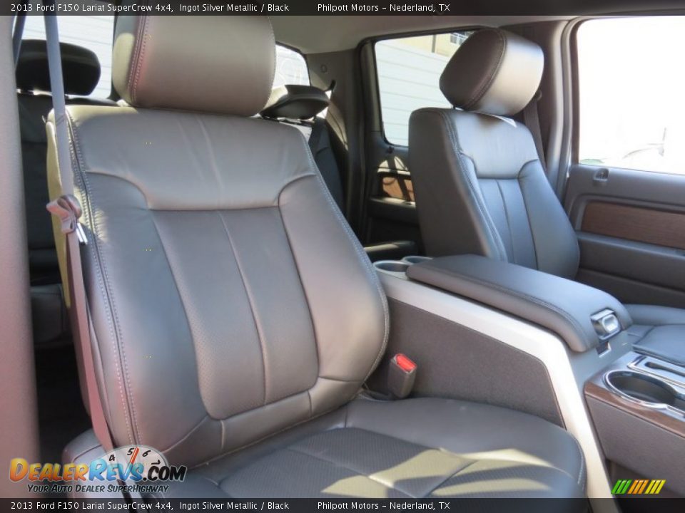 2013 Ford F150 Lariat SuperCrew 4x4 Ingot Silver Metallic / Black Photo #24