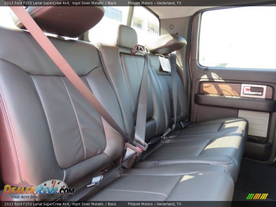 2013 Ford F150 Lariat SuperCrew 4x4 Ingot Silver Metallic / Black Photo #27